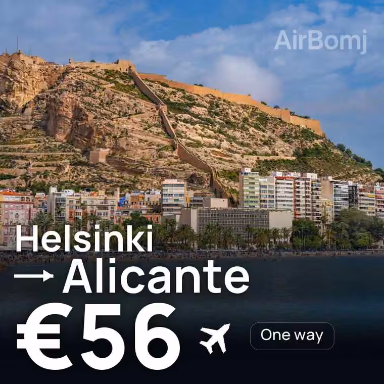 Helsinki → Alicante for €56