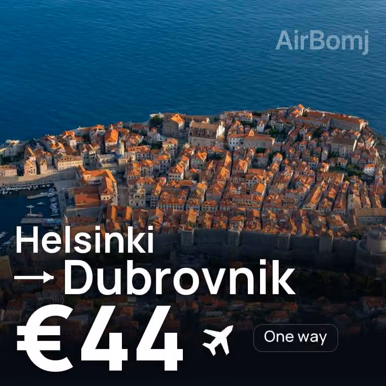 Helsinki → Dubrovnik for €44