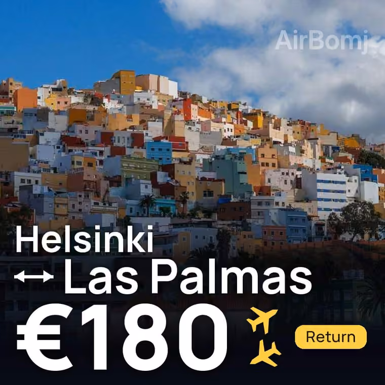 Helsinki → Las Palmas for €180