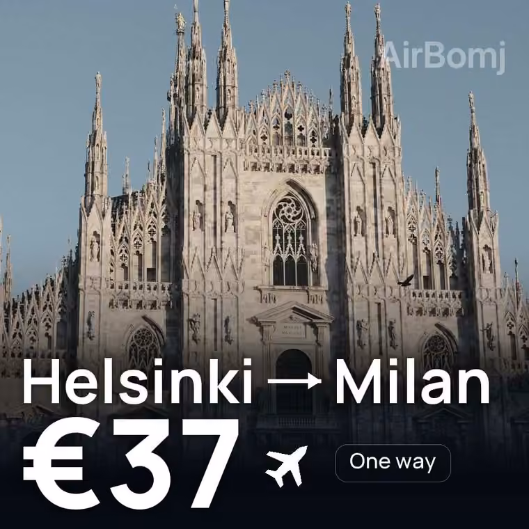 Helsinki → Milan for €37