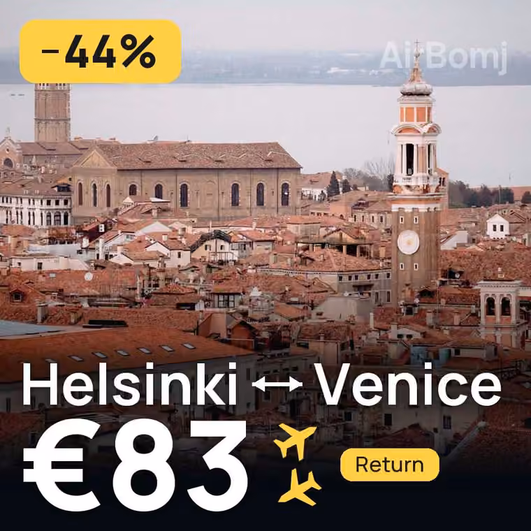 Helsinki → Venice for €83
