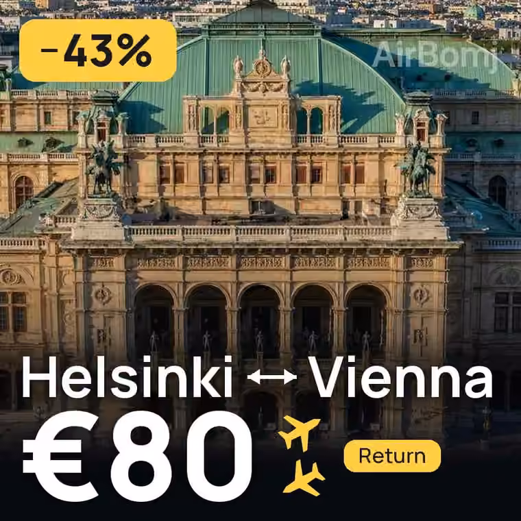 Helsinki → Vienna for €80
