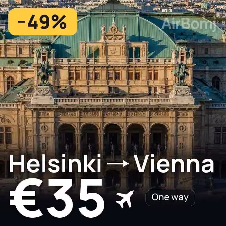 Helsinki → Vienna for €35