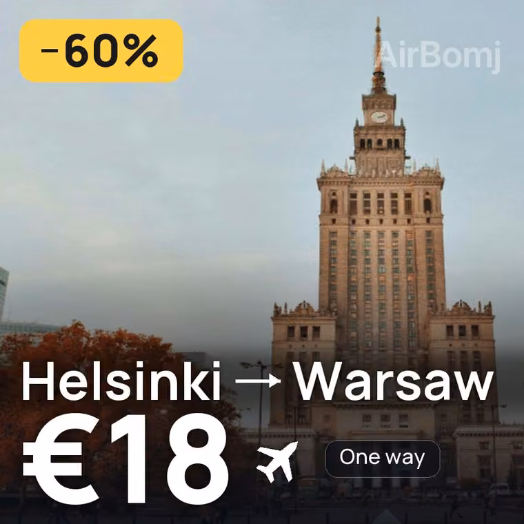 Helsinki → Warsaw for €19
