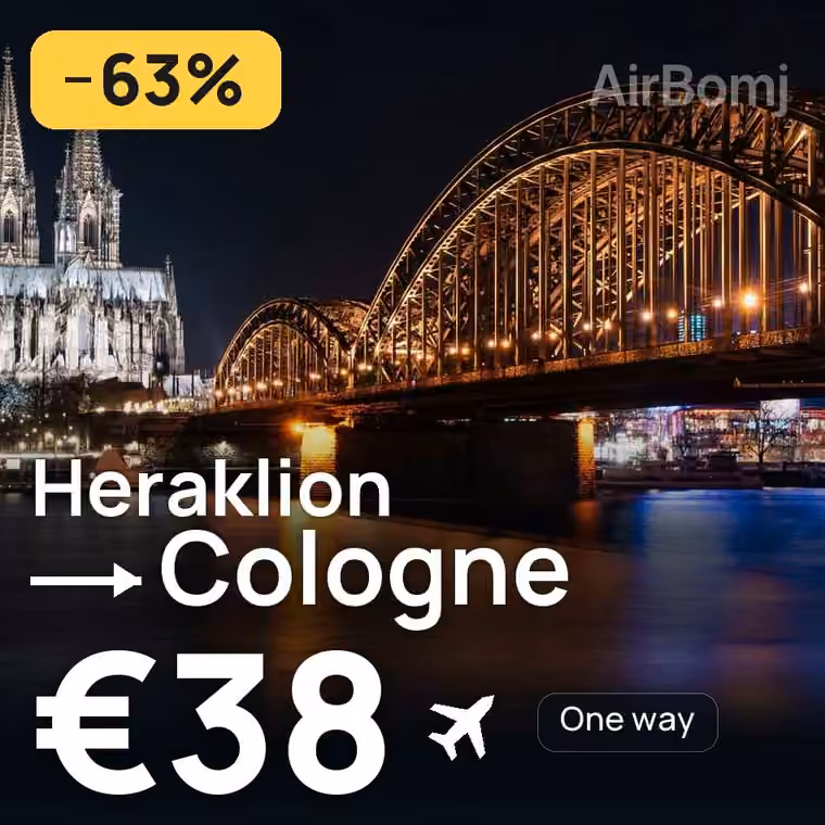 Heraklion → Cologne for €38