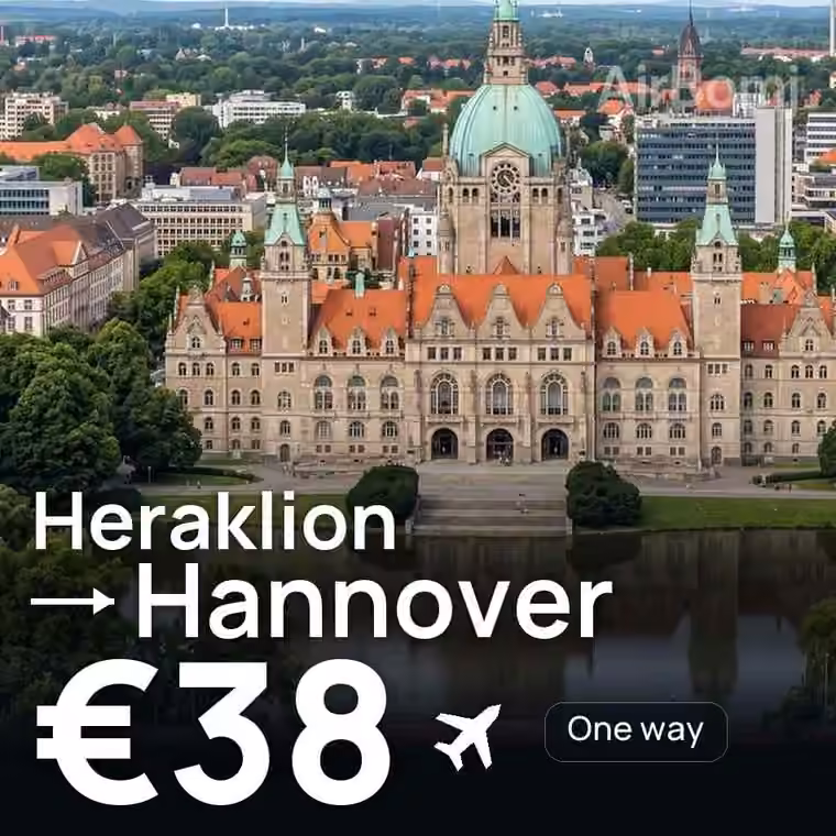 Heraklion → Hannover for €38