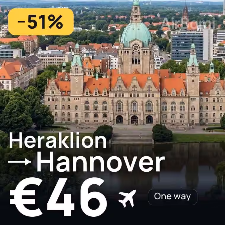 Heraklion → Hannover for €46