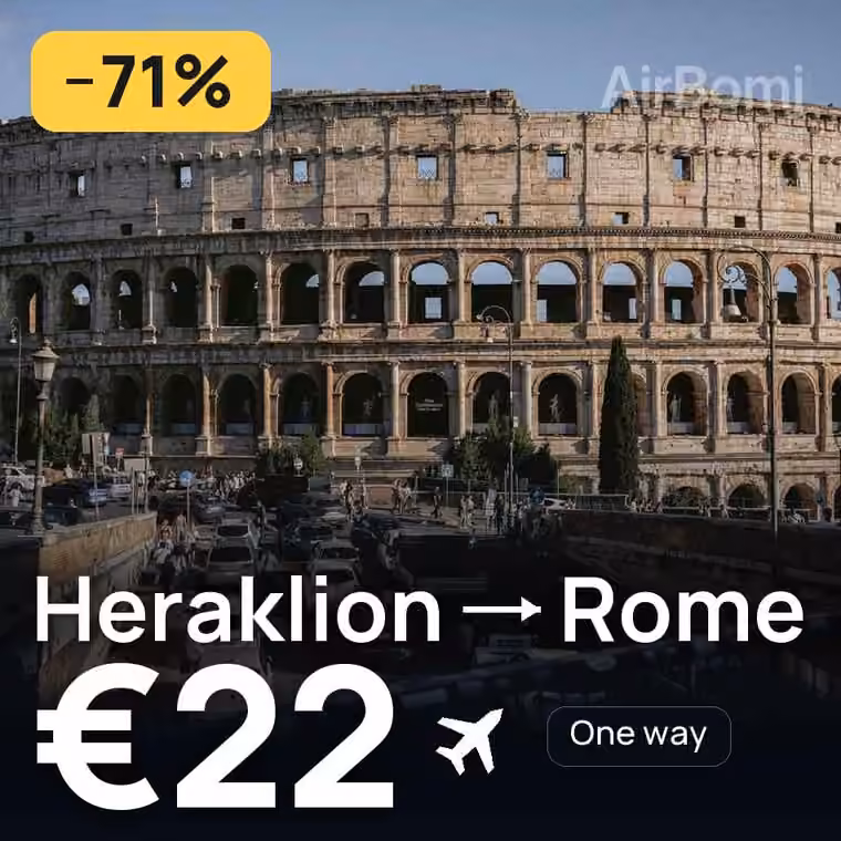 Heraklion → Rome for €23