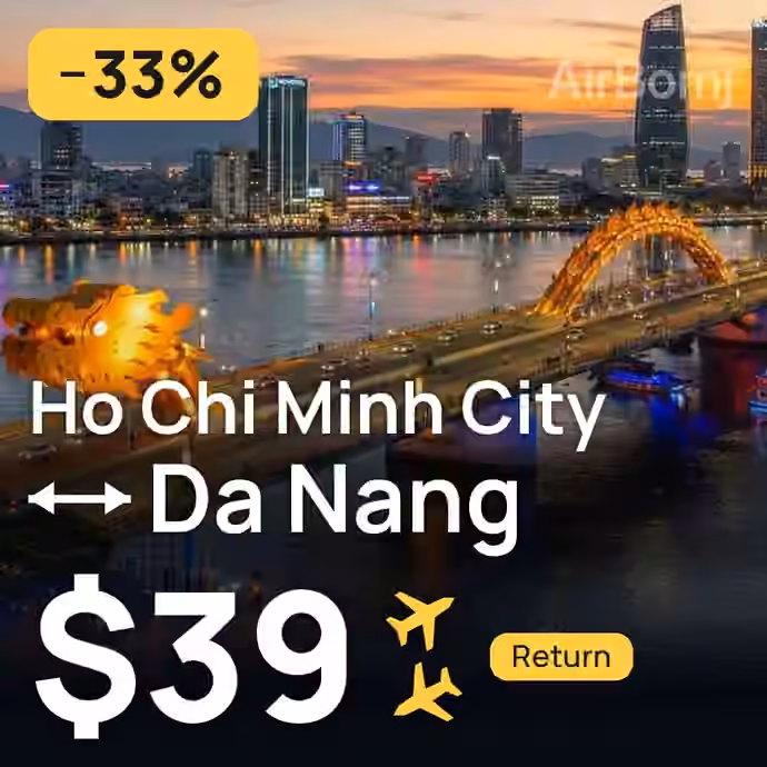 Ho Chi Minh City → Da Nang for $39
