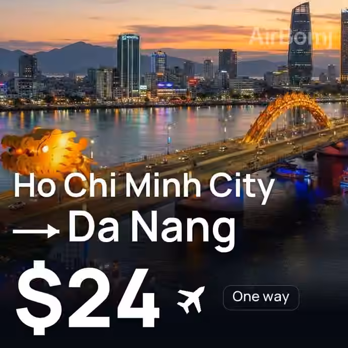 Ho Chi Minh City → Da Nang for $24