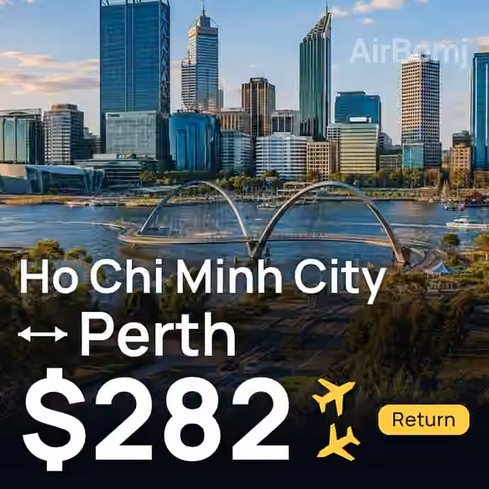 Ho Chi Minh City → Perth for $282