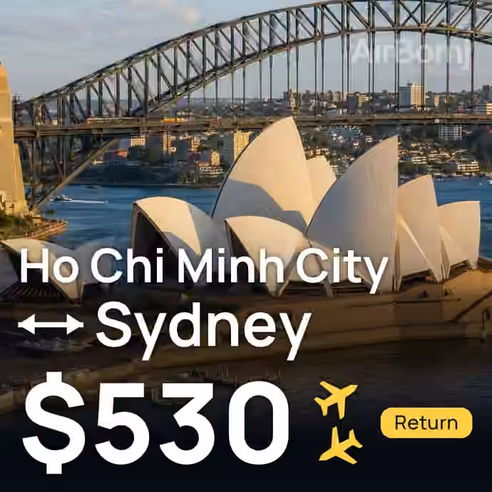 Ho Chi Minh City → Sydney for $530