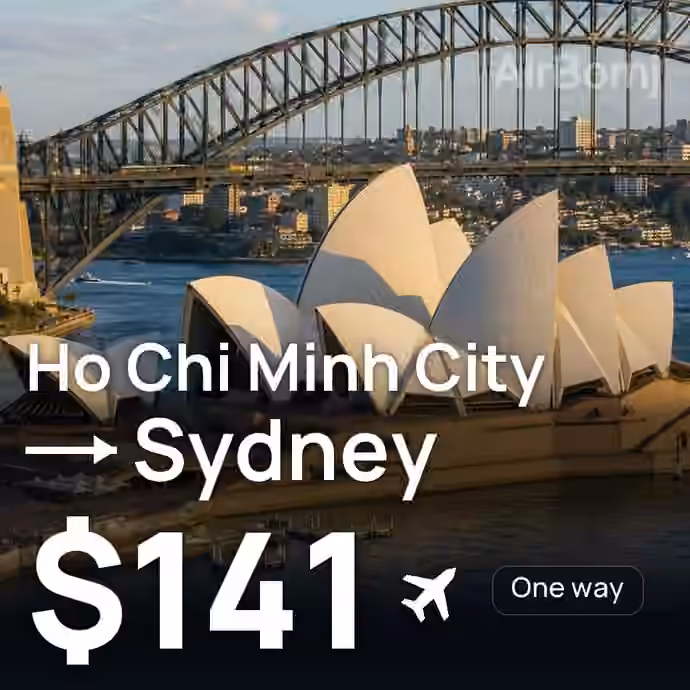 Ho Chi Minh City → Sydney for $141