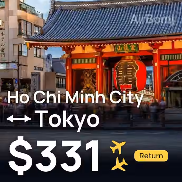 Ho Chi Minh City → Tokyo for $331