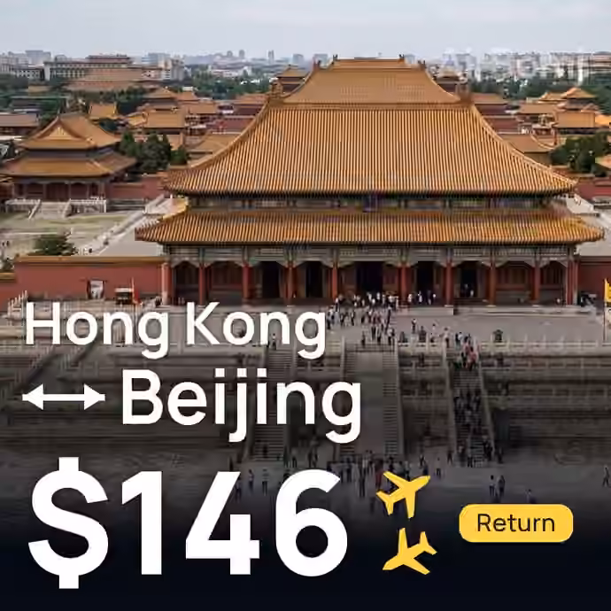 Hong Kong → Beijing for $146