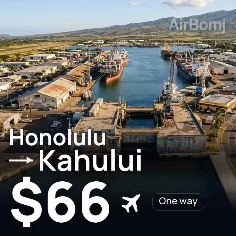 Honolulu → Kahului for $68