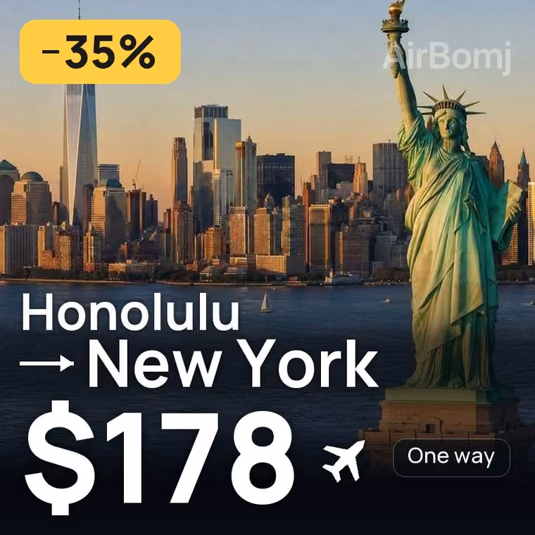 Honolulu → New York for $178