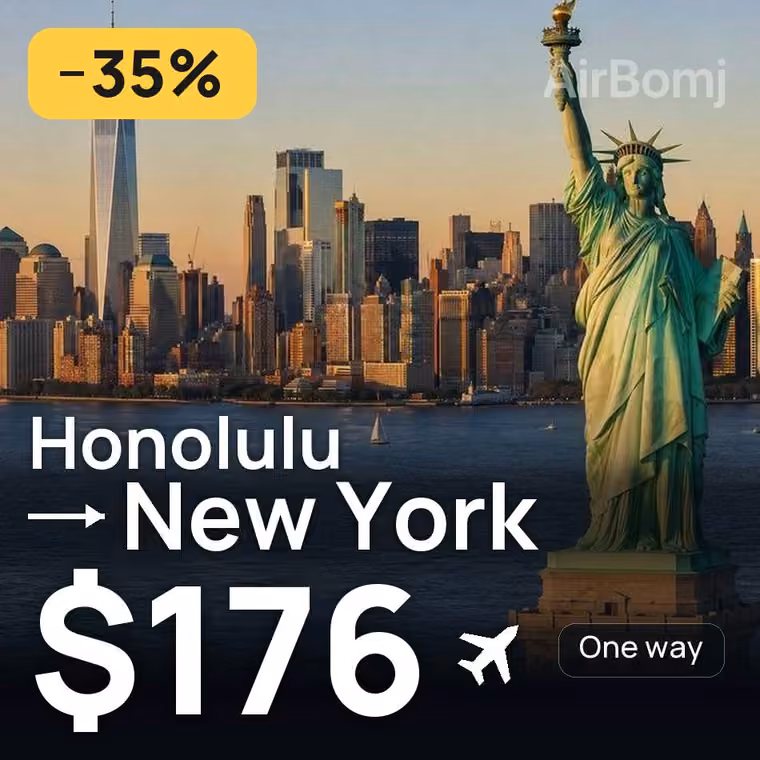 Honolulu → New York for $176