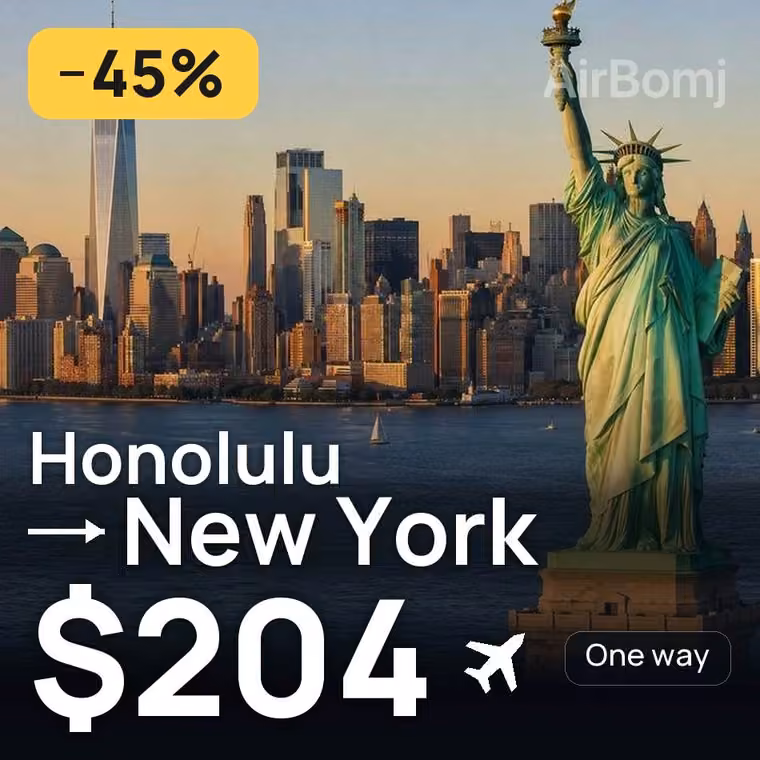 Honolulu → New York for $204