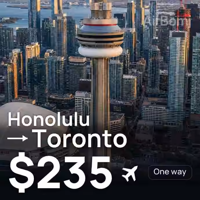 Honolulu → Toronto for $235