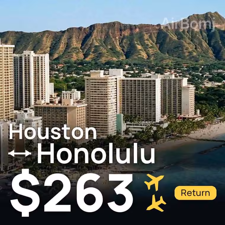 Houston → Honolulu for $263