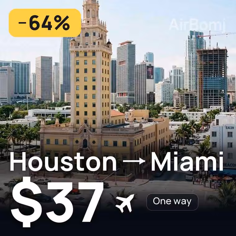 Houston → Miami for $41