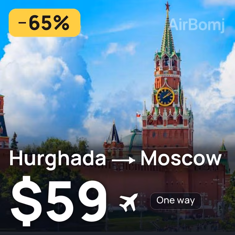 Hurghada → Moscow for $59