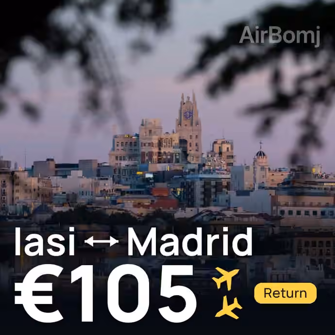 Iasi → Madrid for €105