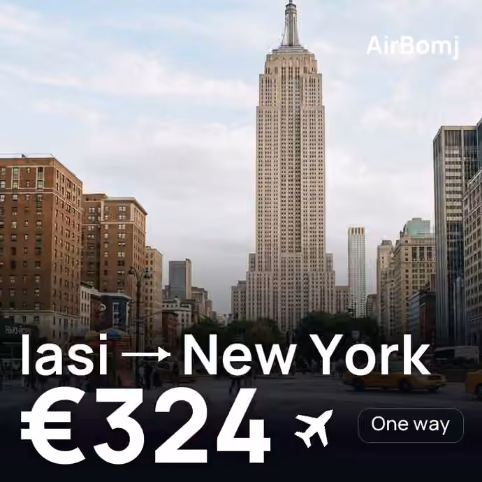 Iasi → New York for €324