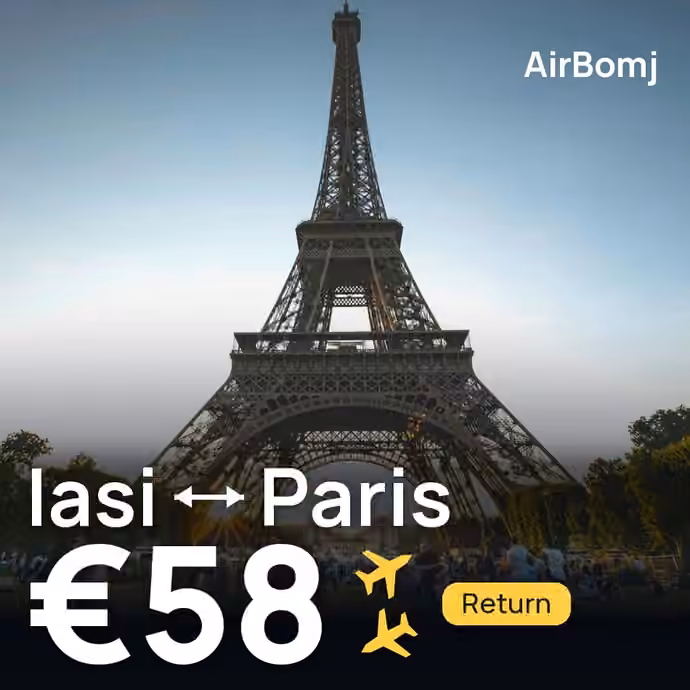 Iasi → Paris for €58