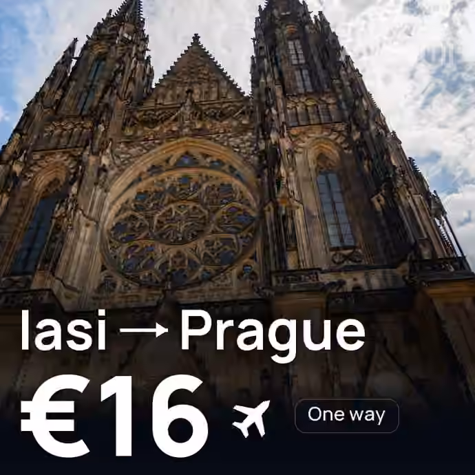 Iasi → Prague for €16
