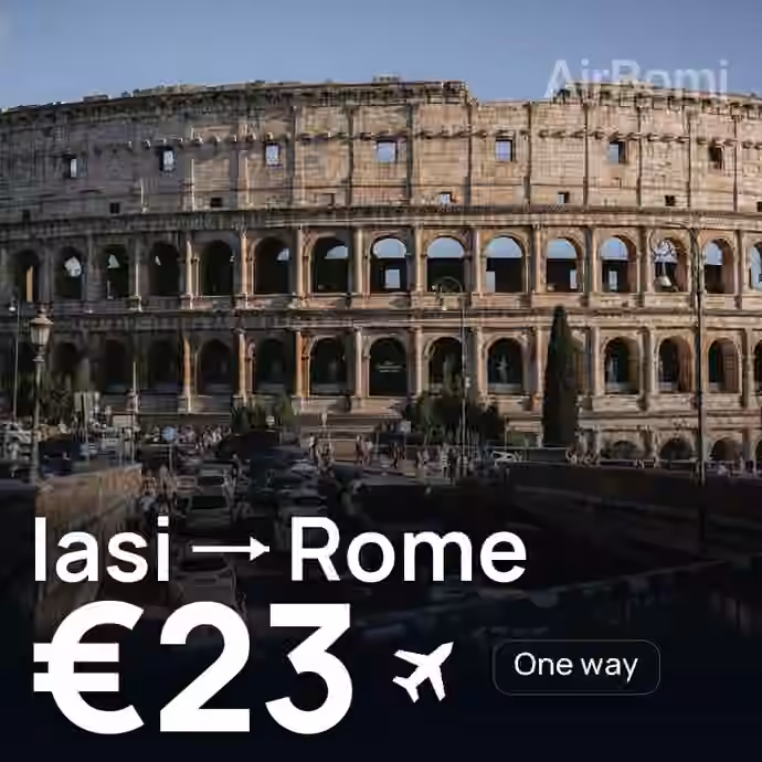 Iasi → Rome for €23