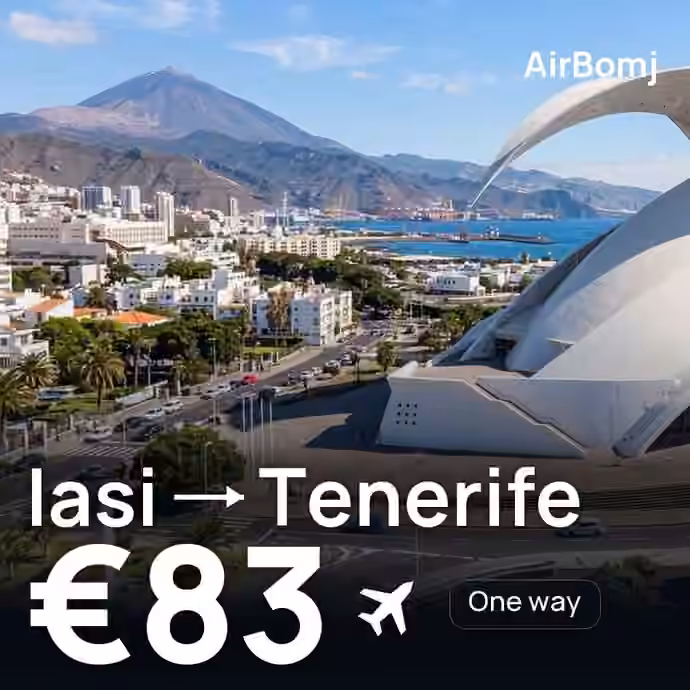 Iasi → Tenerife for €83