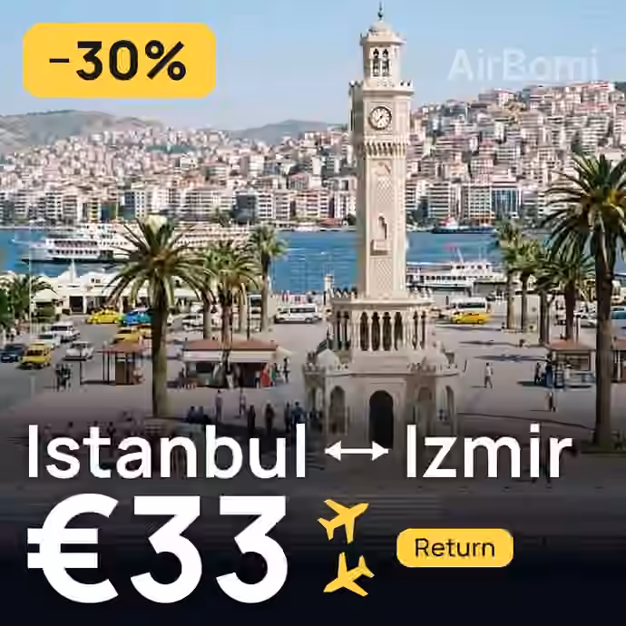 Istanbul → Izmir for €33