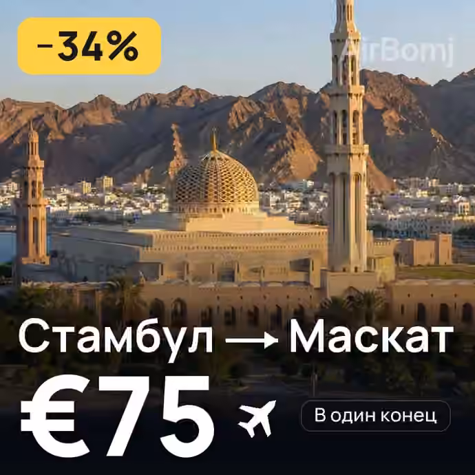 Стамбул → Маскат за €75