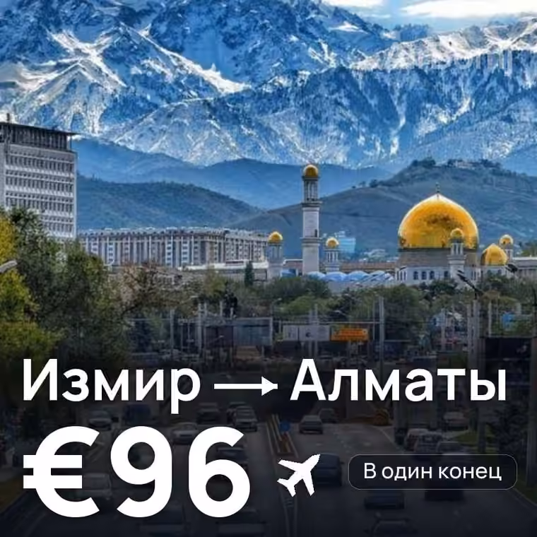 Измир → Алматы за €98