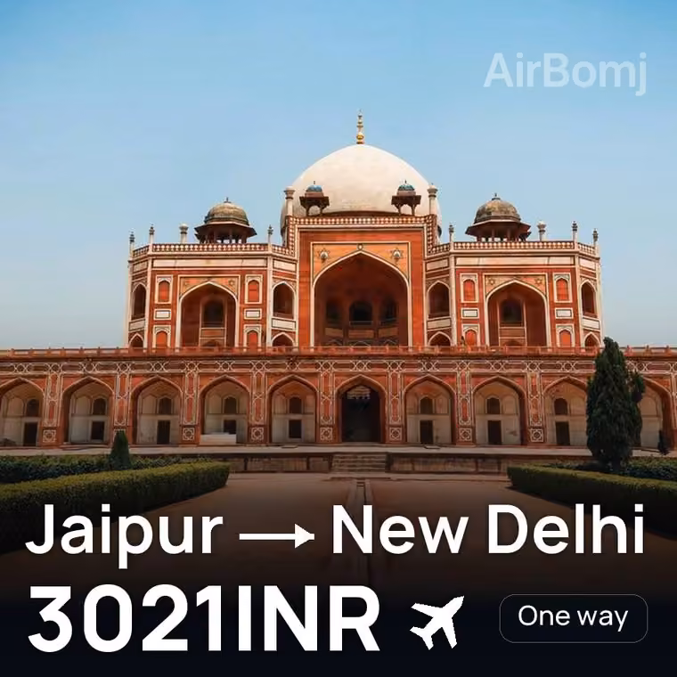 Jaipur → New Delhi for 3060 INR
