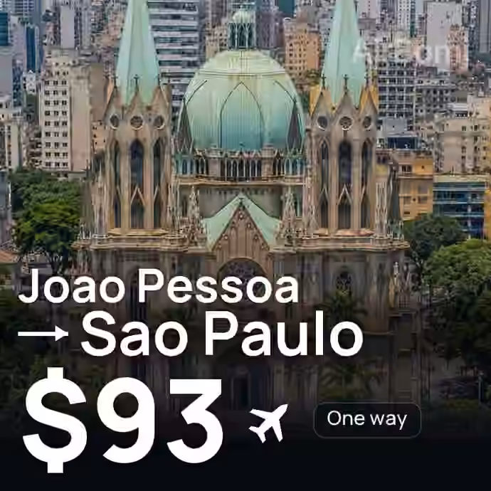Joao Pessoa → Sao Paulo for $93
