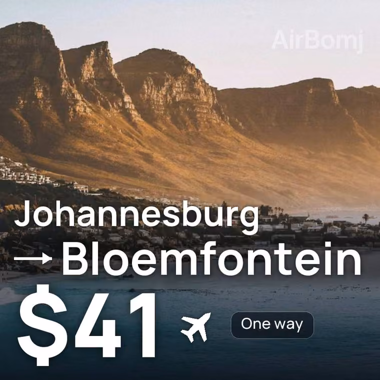 Johannesburg → Bloemfontein for $41