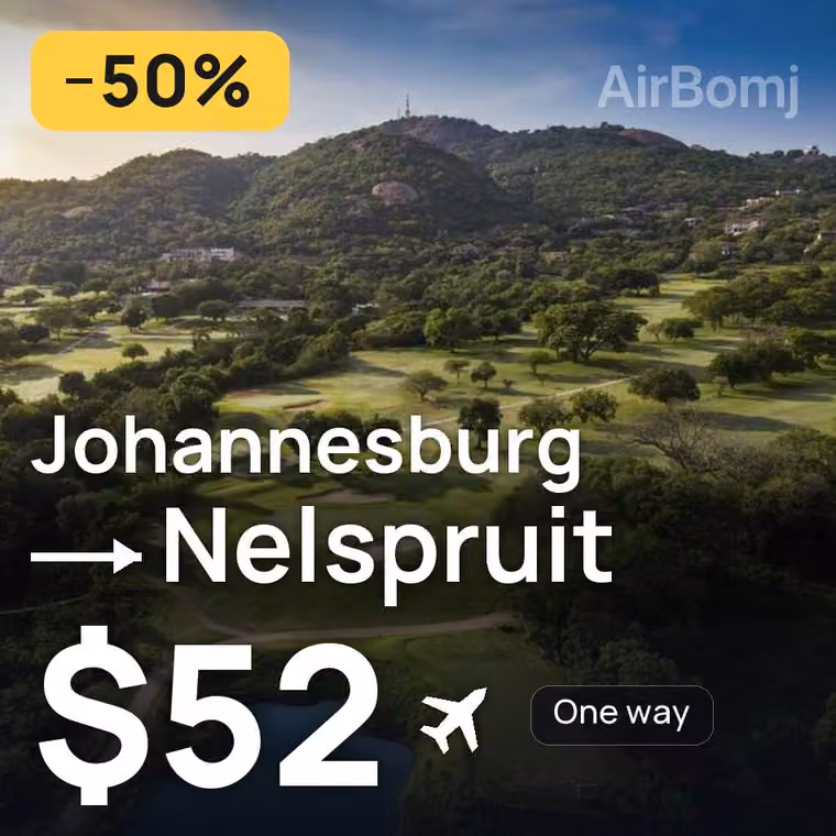 Johannesburg → Nelspruit for $54