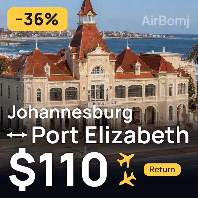 Johannesburg → Port Elizabeth for $110