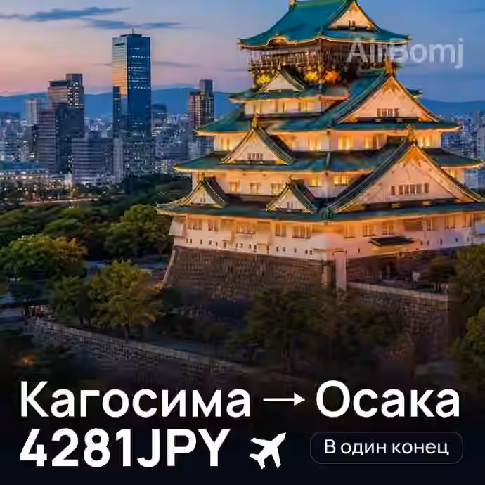 Кагосима → Осака за 4281JPY