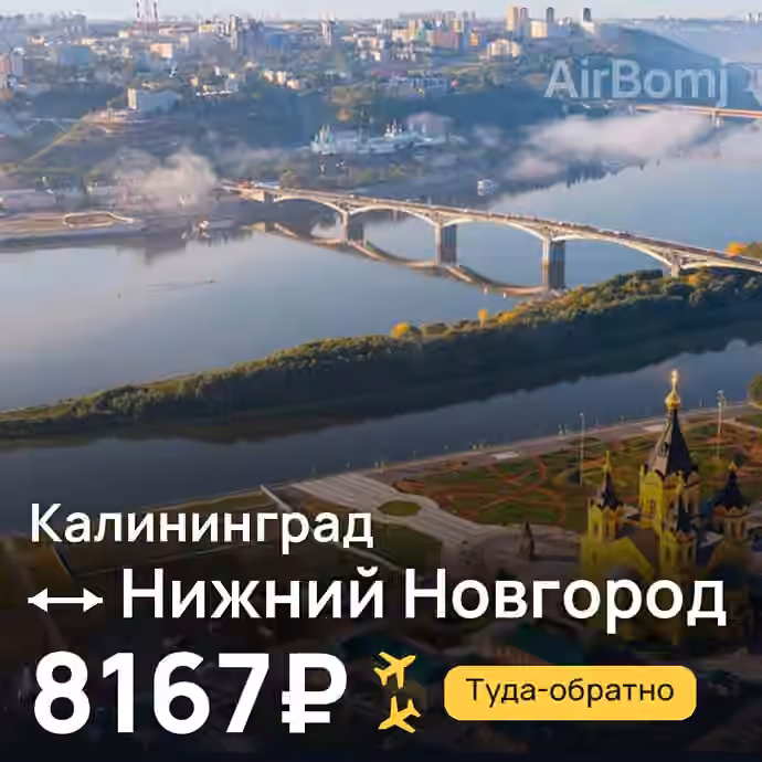 Калининград → Нижний Новгород за 8167₽