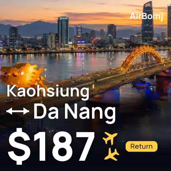 Kaohsiung → Da Nang for $187