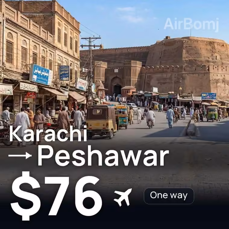 Karachi → Peshawar for $76