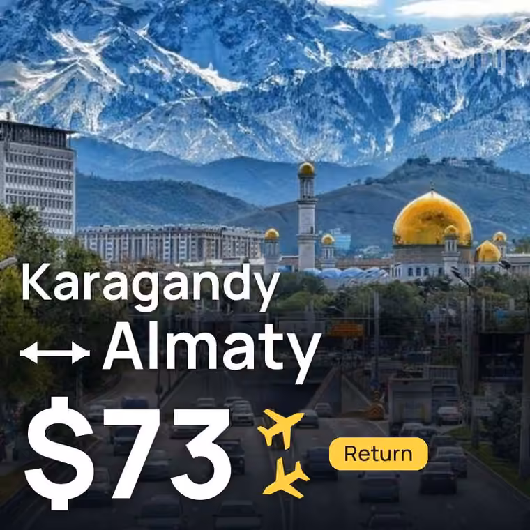 Karagandy → Almaty for $73