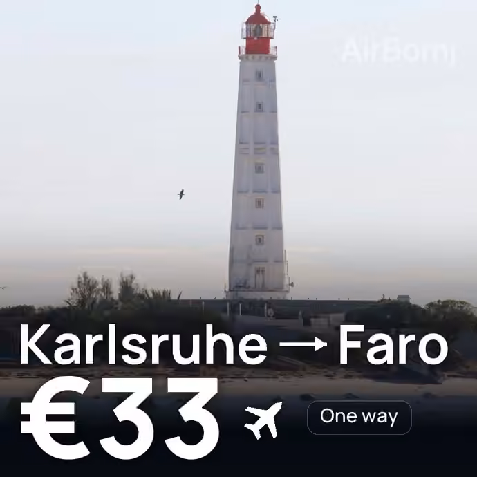 Karlsruhe → Faro for €33