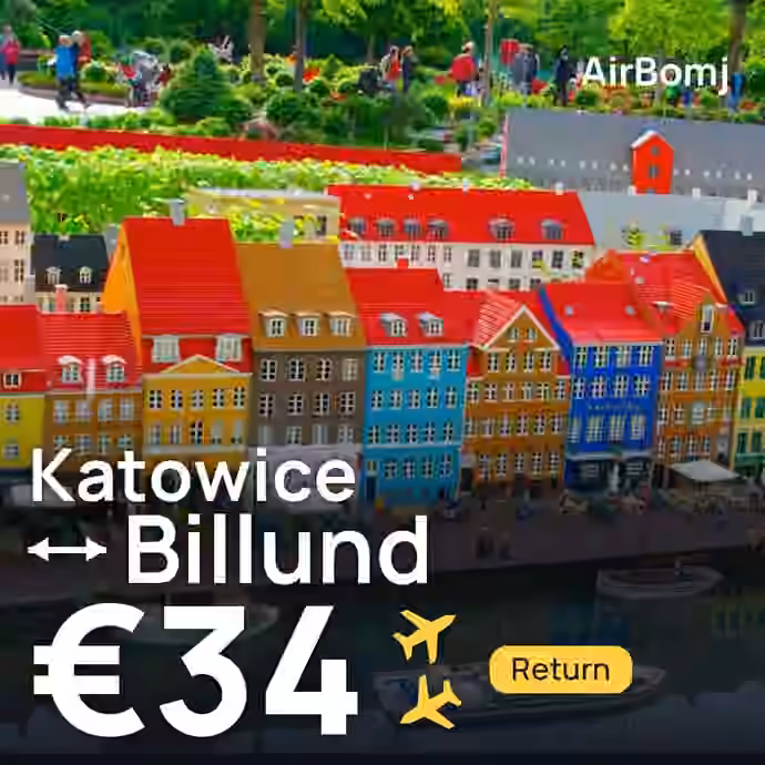 Katowice → Billund for €34
