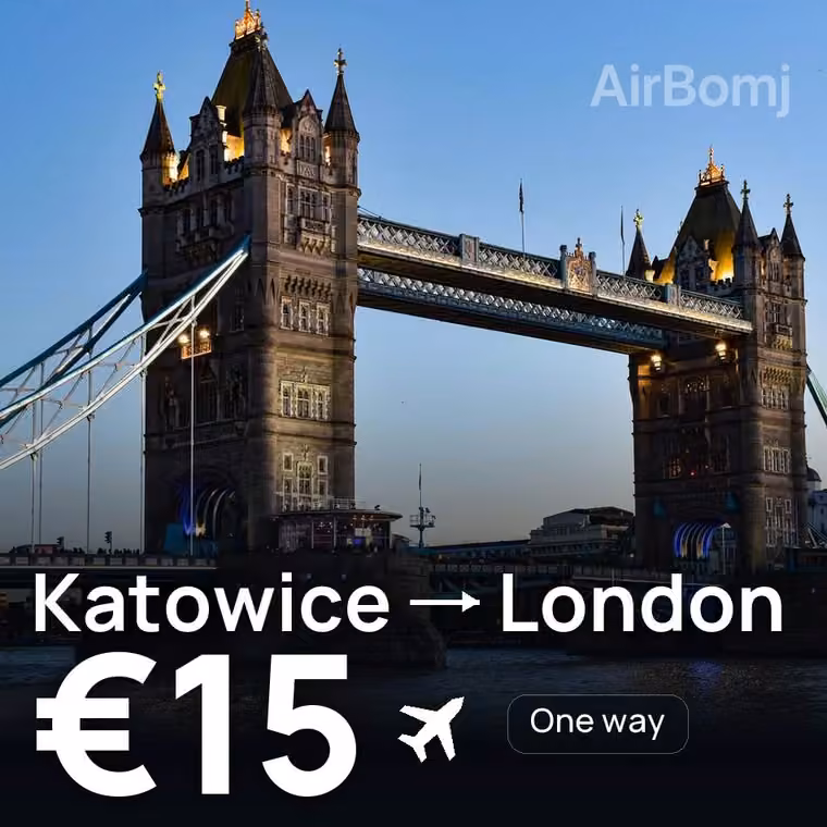 Katowice → London for €15