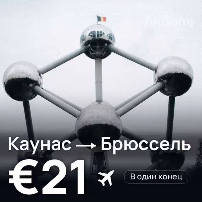 Каунас → Брюссель за €21